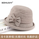 SOMUBAY (SOMUBAY) autumn and winter middle-aged and elderly women's fashionable warm thickened fisherman hat basin hat woolen granny style hat light khaki color one size adjustable 56-58CM