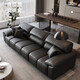 DUOFEI Kingdom Geothe Great Leather Sofa italien MINIMALISTIQUE MOWNIMAL MOWNI-PERSON PERSONNE DIRECT ROW APPARTEMENT 2025 NOUVEAU Meubles de salon Y728 Version de luxe de 3,2 mètres à rang direct direct [Modèle de latex] Emballage complet Couche de vache