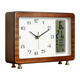 Hanshi (Hense) solid wood table clock creative desktop clock perpetual calendar table clock placement home quartz clock HD76 small quartz