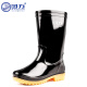 Pull-back rain boots men's high-tube waterproof rain boots rubber shoes outdoor rain boots cover water shoes HXL827 black mid-tube 45