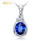 BOGLIA brand necklace for women, tanzanite inlaid with diamonds, 18 gold K pendant, clavicle chain, Christmas birthday gift for wife, 2.10 carat tanzanite pendant, 4A grade, customized in 7 working days