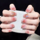 Zhenyue 2025 Nuevo modelo con estilo corto de armadura, lujuriosa manicura manicura arte de uñas uñas manchas de uñas faltas BY1047# Crystal Purple Butterfly 1 pieza Kit de herramienta portátil