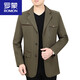 Romon (Romon) Frühlings- und Herbst-Herren-Herren-Baumwolljacke mittleren Alters Casual Daddy Herbst Jackt