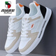 Western Camel (VANCAMEL) Men's Shoes 2025 New Autumn Leather Sports and Casual Board Shoes Men's Versatile Fashion White Shoes White and Black 9910[K] 40 250mm