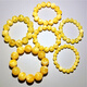 Fat Donglai same style beeswax floating flower bracelet second generation amber chicken fat yellow lemon yellow and white round bead bracelet for men and women single circle 18MM