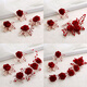 Happy mother-in-law's updo hair ornaments wedding wedding happy mother's wedding banquet hair accessories updo hair accessories exquisite flower head flower 18# package wine red