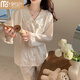 
Modal gold velvet pajamas for women for women for Autumn 2025 new long-sleeved trousers sweet princess style lace spring and autumn winter SMSD-9922 M (recommended 80-100Jin [Jin equals 0.5 kg])