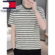 Tommy Shekelly Tommy Camiseta de manga corta para hombres Summer Summer Marca de moda Camiseta pesada Cuella de cuello redondo lo suelto ropa versátil casual Men 9906 Café M