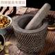 Jiaxun pigeon stone hand-carved bluestone stone mortar garlic mortar medicine jar household garlic grinding peeling garlic press garlic garlic pounder handmade bluestone medium stone mortar