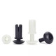 Jinchao nylon rivet push-type plastic rivet R-shaped/type PC board rivet buckle mother-in-law rivet R3R4R5R6 R4060 (50 pieces) black