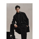 PEACEBIRD Men's Woolen Coat Winter Loose Long Jacket Casual Temperament Commuting Simple # Black 1 M