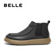 Belle Retro High-Top Casual Kurzstiefel Herren Winter Neue britische ein-Fuß-Chelsea-Stiefel plus Fleece A1677DD4 Pre-Sale Black-Fleece 40 (250 mm)