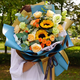 Eswina Flower Express Sunflower Mixed Bouquet Birthday Gifts Nationwide Citywide Delivery Sunflower Champagne Korean Style Bouquet