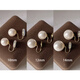 First encounter with pearl earrings without piercings Mosquito coil disc for women, light luxury, high-end, simple earrings, retro earrings, pearl earrings without piercings 14mm