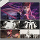 Bad man ink painting Zhang Zifan surrendered the mouse pad large boy anime game desktop pad lock edge thickened Jiuyou Xuantian Divine Art [BB-692] 80 cm * 30 cm * 5mm thickness