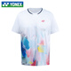 尤尼克斯（YONEX）25新款羽毛球服男款短袖速干大赛服网球比赛团购印字 男士短袖110155BCR-756珍珠蓝 XL