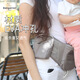 袋鼠仔仔婴儿背带腰凳折叠前后两用抱娃神器背婴带横抱式宝宝坐凳儿童 藕粉色-腰凳可调节（三合一款）