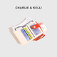 CHARLIE & KELLI官网 CK轻奢包包女包卡通风钱包女士2025新款零钱包卡包手拿包 橙红色