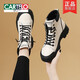 卡帝乐鳄鱼（CARTELO）真皮英伦风马丁靴女2025年新款冬季皮鞋白色厚底短靴春秋靴子单靴 1591米咖跟高4cm单里 37