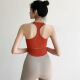 Minghuitong a prueba de choque Sports Sports Training Strong Women Song Simting Fitness Entrenamiento de fitness But de ropa de yoga con red de ropa interior de la almohadilla de cofre DX16837 Folleto verde manga corta S