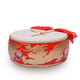 Jingqiao Cowhide Drum Big Drum Dance Rhythm Drum Dragon Drum Chinese Red Adult Children's Performance Pan Drum Solid Wood Flat Drum Hall Drum Music 8 inches Plastic Cowhide Red Drum [26*17]