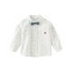 DAVE&BELLA spring new children's clothing, children's shirts, college style boys' long-sleeved shirts, fashionable children's clothes, baby boy tops, white, in stock, 110 cm (recommended height 100-110cm)