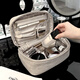 
Haofanjie makeup bag large capacity cosmetic storage bag portable travel compact waterproof professional makeup box toilet bag cosmetic bag [gray]