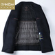 Goldlion mit mittlerem Alter doppelseitiger Wollwolle-Jacke mit mittlerer Länge 8803 Schwarz (abnehmbarer innerer Boden) XL 175/50