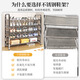 Yun sense stainless steel shoe rack door multi-layer home rental economical storage shoe cabinet dormitory bold shoe rack storage rack four-rod reinforcement five layers 100cm