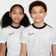Nike (NIKE) official boys and girls big children quick dry short-sleeved football top summer new knit training FV0291 043 platinum/black/white 135 XS