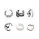 Daiyan pierced ear clip niche design ear buckle men's ear bone clip fake earrings earrings men's fake ear studs high-end earrings men's ear bone clip main picture 4-piece set