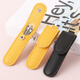 Han Meichen ear scoop six-piece set of ear picking tools stainless steel ear scoop leather bag cleaner household portable yellow light-emitting ear scoop 6 pieces (yellow leather set)