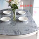 Feather pocket soft glass PVC odorless folding round tablecloth waterproof, oil-proof, anti-scalding, no-wash rectangular coffee table oval dining table mat 1.5MM environmentally friendly and transparent folding round table 90*150CM+2 arc sides