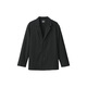 Muji Herrenjacke Langschläfe Herrenjacke Herren Frühling und Herbstanzug kleiner Anzug AC1W3A4S Black M (170/92a)