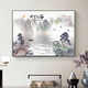 
Sensual paintings New Chinese style landscape paintings Restaurant dining room decoration painting Atmospheric bedroom bedside hanging paintings Living room tea room background wall mural JD15686 120*80CM crystal porcelain aluminum alloy black frame