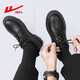Pull back business casual shoes men's low-cut work shoes men's British lace-up leather shoes men 0650 black 42