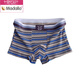 Modal men's high-end underwear men's pure cotton four-corner boxer shorts boy striped bottoms personalized fashion sports pants 6195 black blue orange 3 pairs XL weight 120-140Jin [Jin equals 0.5 kg]