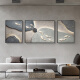 
Meiyouchun Jiuyutu Living Room Decoration Painting Wasabi Style Texture Sofa Background Wall Hanging Painting Simple and High-end Triple Mural JD12173 Left and left 30*40 Medium 60*40 Oil Canvas Ps Black Frame