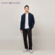 TOMMY HILFIGER Pure Wool Autumn and Winter Men's Business Casual Youth Baseball Collar Wool Sweater Knitted Cardigan Jacket Dark Blue DV6 S (Recommended 120-135Jin Jin equals 0.5kg)