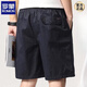 ROMON men's shorts summer new Japanese workwear mid-trousers Shawn Yue loose cotton casual trendy high-end five-point pants 9221 khaki L [100-130Jin [Jin equals 0.5 kg]]