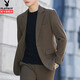 Playboy (PLAYBOY) casual suit men's autumn and winter new suit top men's slim casual Korean style jacket men's two-piece set black (single suit) XL 52