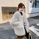 
Yiyi pure small fragrant style environmentally friendly fur plush coat for women's winter golden silk fox fur Korean popular street fur coat on white S