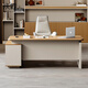 Wolin E0 level manager desk boss desk simple modern high-end president single supervisor office desk and chair combination single side cabinet-1.6m boss desk + chair