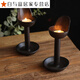 Retro Nostalgic Gusseisen Candlestick Lampenhalter Chinesische Zen -Ornament Eisenkunst Home Dekoration Vintage Ghee Kerzenhalter Stand 13566