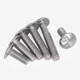 Bingneng 304 stainless steel round head one-way S slot machine screw anti-theft screw S-shaped screw one-word guardrail special bolt M4*16 15 pcs