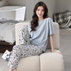 
Year of the Snake Year of the Year of the Pajamas Women's Pure Cotton Summer Short Sleeve Trousers Red Loose Outdoor Outdoor Cotton Set YSH-683 XL Code 120-140Jin [Jin equals 0.5 kg] Need to reserve shrinkage
