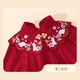 JELLYBABY girls dress spring children's New Year clothes little girl fashionable gauze skirt spring dress one-year-old baby Tang suit skirt red without velvet 80 CM