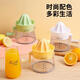 Hongdi manual juicer, hand-cranked household orange juice squeezer, lemon juicer squeezer, special fruit juicer, yellow, hand-cranked, labor-saving + easy to clean