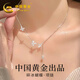 China Gold S925 Silver Crushed Ice Butterfly Necklace for Women 2025 New Clavicle Chain Pendant Practical Birthday Gift for Girlfriend Romantic Rose Gift Box *Shipping from Hachikura/Fast Delivery