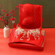 Catman Big Red Zodiac Year Unterwäsche Frauen kleine Brüste ohne Stahlringe Jahr der Schlange verheiratete Braut sexy BH Set 6624 Hongyun Geschenkbox Set 80B /36